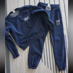 Everlast Womens Boxing Zara 2-piece Set Sweatshirt Track Suit Blue Small